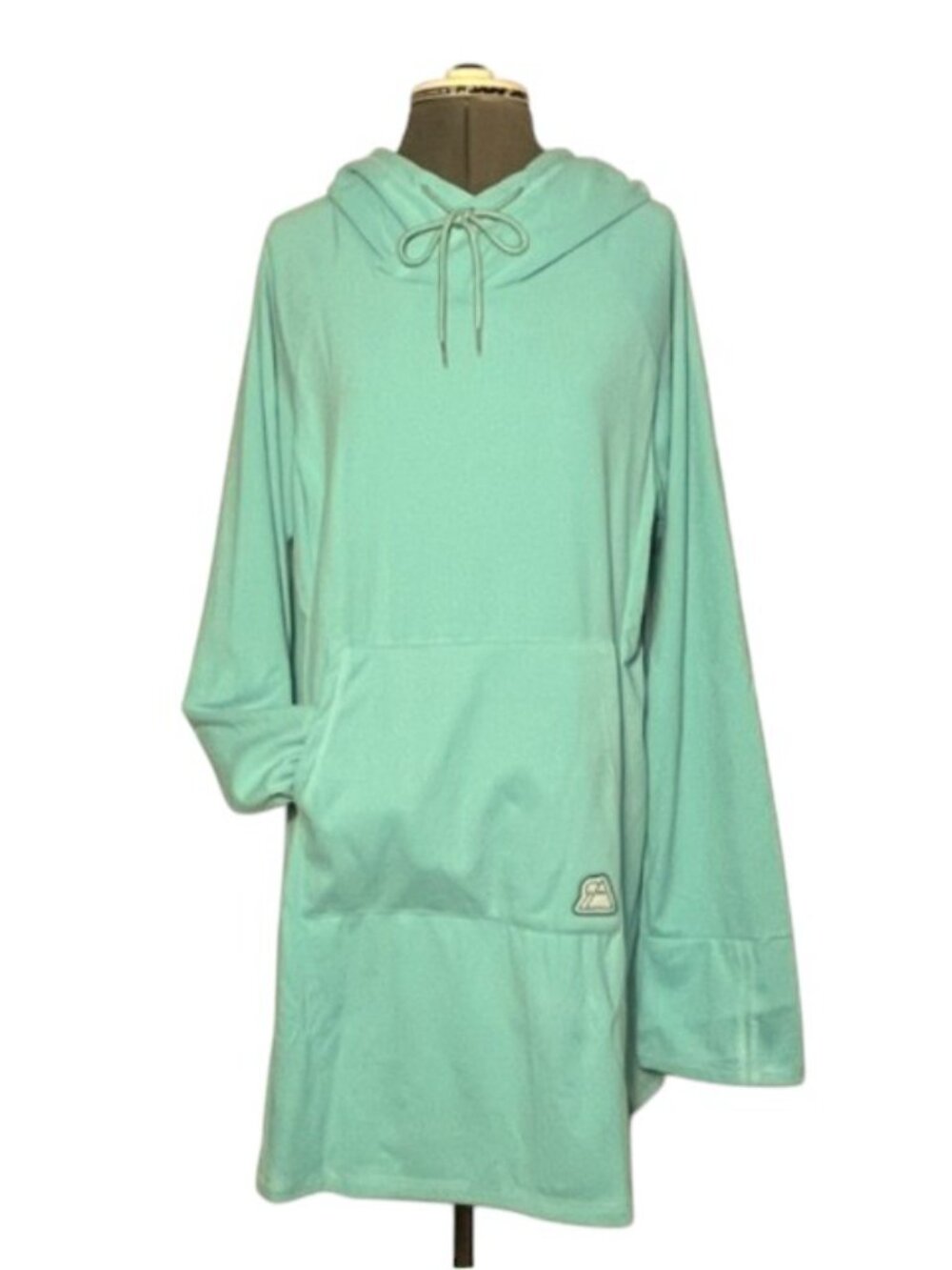 WILD WOODS Alpenglow Seafoam Blue-Green Fleece Dress Size 3XL NWT